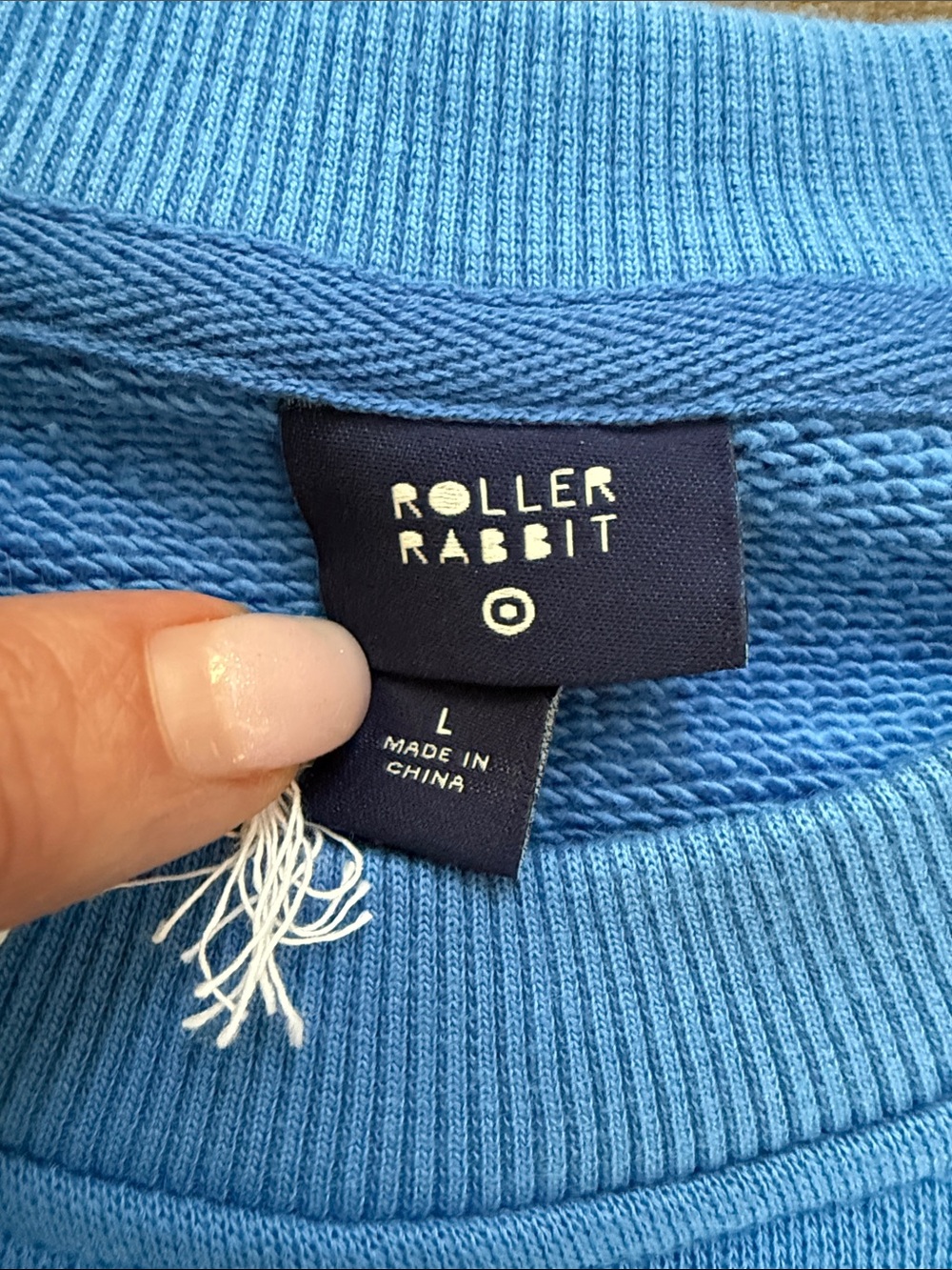 Roller Rabbit Target Collaboration Blue Sweatshirt NWT L - Picture 4 of 6